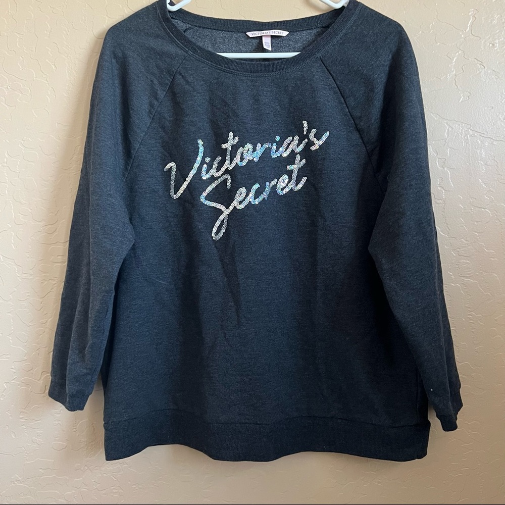 Victoria Secret Sequin Crew Sweater - Size S